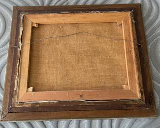  H34 - $75. Framed Original Floral Painting. Measures 26" x 22". M Salvage Smith signed. 