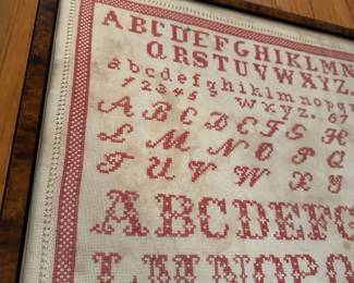 H14 - $225. 1896 Sampler. Framed it measures 19.5" x 18". 