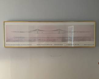 H2 - $250. "Building the Brooklyn Bridge : The Original Drawings" Whitney Museum of American Art - Downtown Branch - May 26 - August 13, 1976. Measures 59" wide x 17" tall. 