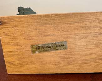 H55 - $85 PAIR of Bronze Lion Sculptures from the Chicago Art Institute. 