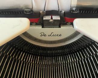 H41 - $180. Olympia 1970s SM9 Deluxe Typewriter. Wide Carriage with Case. Works. 