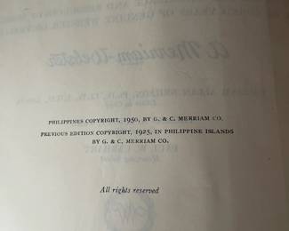 H73 - $20. Websters International Dictionary 2nd Edition. Copyright 1950. Volumes 1-3