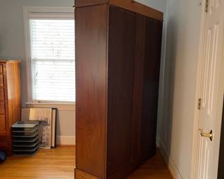 H3 - $250. Antique Wardrobe. Measures 49" wide x 17" deep x 80" tall. No bars / Shelves inside. Beautiful piece that just needs a little TLC. 