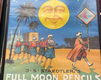 H10 - $90 ALL. J S Staedtler Pencil Advertising. Out of the frame they are glossy paper like a poster - nothing on the backs. Great colorful Pencil Art! 