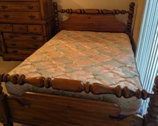 Ethan Allen full size pine bed frame 