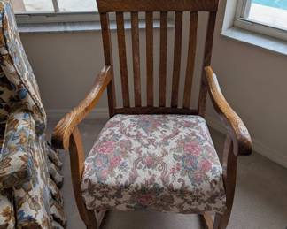 Vintage Solid Wood Rocking Chair