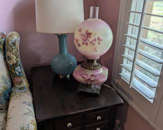 Lamps including Gone with the Wind parlor lamp