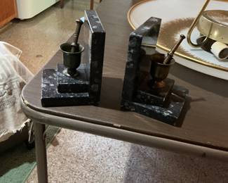 MARBLE BOOKENDS