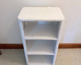 White Wicker Shelf