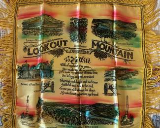VTG SOUVENIR PILLOW COVER FROM LOOKOUT MOUNTAIN