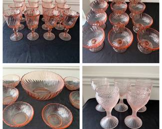 Pink glassware 