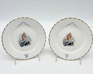 10 AntiqueQueenVictoriasDiamondJubileein1897Plates