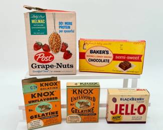 46 VintagePostBakersKnoxJellOBoxes