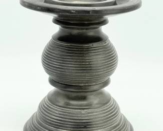 78 FreemanMcFarlinPotteriesLargePillarCandleHolderSigned