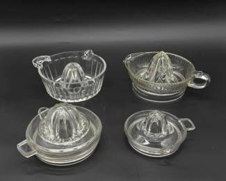 56 VintageClearGlassCitrusJuicers