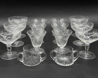 11 VintageJasminePatternbyKusakCutGlassWorks