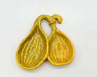 134 VintageCeramicYellowCrookneckSquashSpoonRest