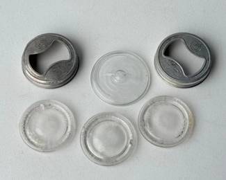 117 VintagePrestoAluminumScrewBandsGlassCanningJarLidInserts