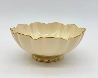 2 LenoxSymphonyIvoryScallopedPorcelainBowlw24KGoldTrim