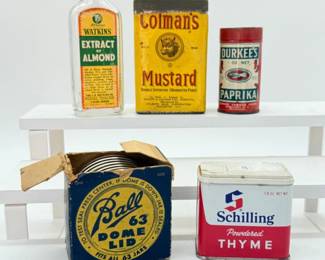 115 VintageContainersTinsBallLids