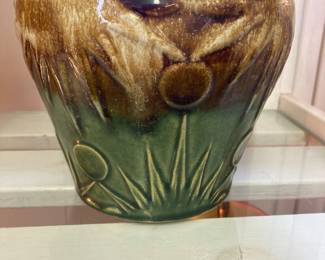 Roseville, Sunburst, sun and moon planter