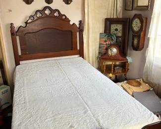 Victorian Walnut single bed