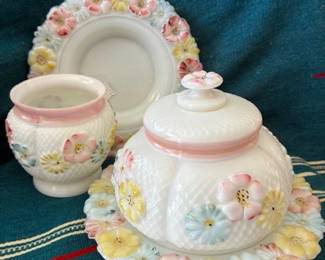 Cosmos butter dish & spooner