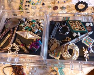 Lots of costume jewelry & watches
