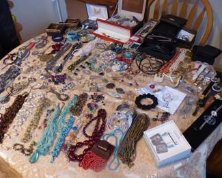 Lots of costume jewelry & watches