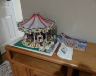 Sideboard curio, Lego carousel with directions & pamphlet (No Box)