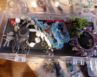 Lots of costume jewelry & watches