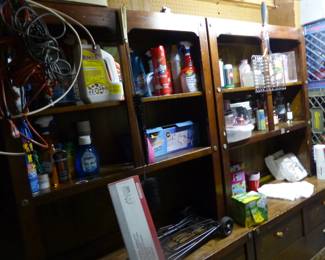 Vintage cabinets, tools, misc. items, things in drawers