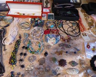 Lots of costume jewelry & watches
