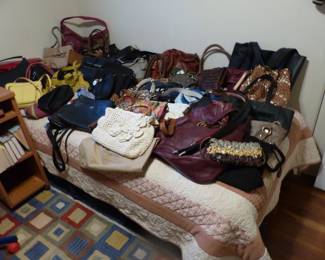 Lots of handbags including Michael Kors, Coach and more brands