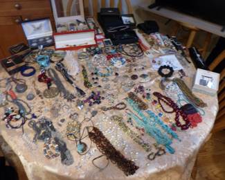 Lots of costume jewelry & watches