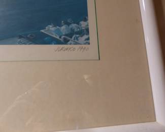 Signed & numbered Andy Jurinko POLO PLAYOFF PAYOFF color offset lithograph