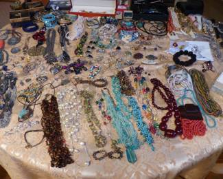 Lots of costume jewelry & watches