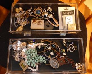Lots of costume jewelry & watches