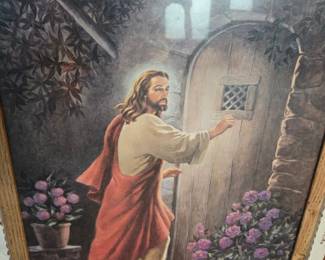 Jesus Knocking at the Door by J. Gibson Art Print
