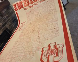 Indiana Hoosiers 1987 National Champions Map Poster by Rex Birch