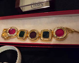 Chanel Gripoix Toggle Link Bracelet