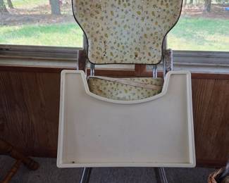 Vintage Cosco Floral Print Baby High Chair