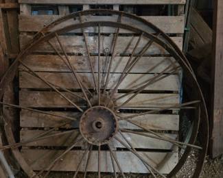 Antique Farm Wagon Wheel