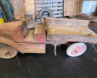 Vintage Pressed Steel Buddy L Dump Truck Toy
