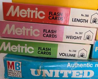 Milton Bradley Metric Flash Cards - Length, Weight, Volume