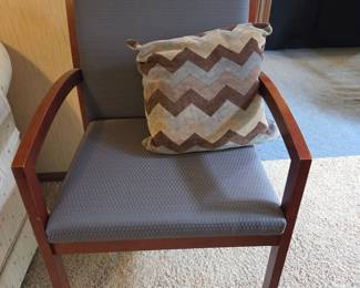 Wooden Guest Chair with Upholstered Seat and Back