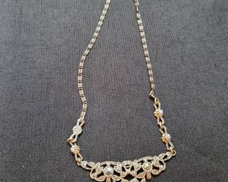 Art Deco Marcasite and Paste Necklace