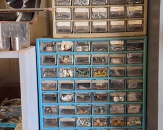 Vintage Akro-Mils Hardware Organizer Cabinets (2)