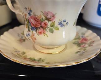Royal Albert "Moss Rose" Teacup and Saucer