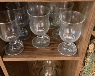 Collectible glass mugs used for Irish coffee